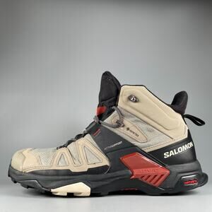 Salomon X Ultra 4 Mid GTX Men's Size 11 Beige Waterproof Outdoor Hiking Boot GUC